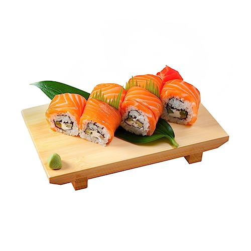 Plato para sushi y postres color caqui 24x15.2x3.1 cm miniatura 3