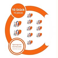 10 Stück Spanngurte mit Ratsche und Haken - 4m / 6m - 2000kg 35mm - Ratschen Set - Ratschengurt 2-Teilig - Zurrgurt Orange - TÜV GS Geprüft und gemäß DIN EN 12195-2 (Orange, 6 m (10 Stück)) – Ansicht 9