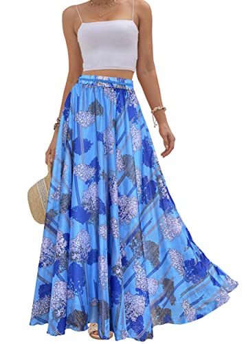 Afibi Women Full/Ankle Length Blending Maxi Chiffon Long Skirt Beach Skirt