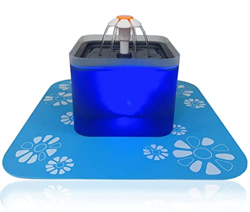 Fuente automática para agua de gatos 2L con luz LED y base silicona