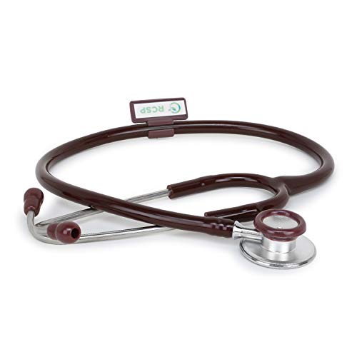 Image of RCSP Micro Plus Professional Stethoscope for Doctors and Medical Students | Comfortable Aluminium Chest Piece with Flexible Latex-Free Tube & Soft Sealing Ear Knobs | Chocolate Color