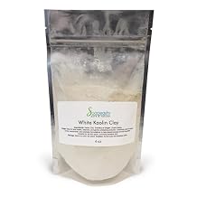 Soapeauty WHITE KAOLIN CLAY Powder | Cosmetic Grade 100% Natural | Facials, Face Mask, Soap Making, Bath Bomb | aka White Clay Powder, China Clay Powder | 4 OZ