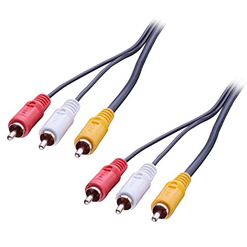 Lindy 35690 Cavo Audio/Video Di Qualita, 3 X Rca Maschio A 3 X Rca Maschio, 1 M