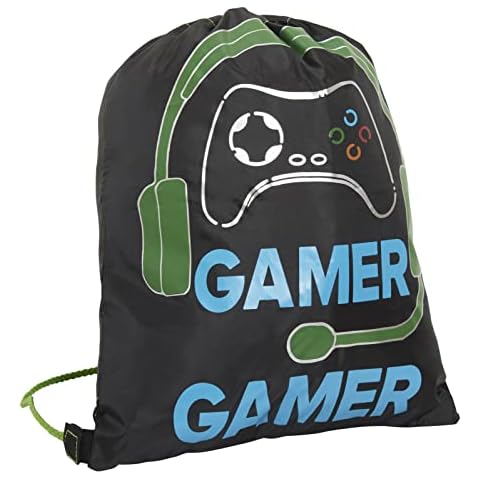 Epic Gamer Drawstring Trainer Gym Bag Kids Teens Adults Travel School PE Kit Sports Swim Bag Cover