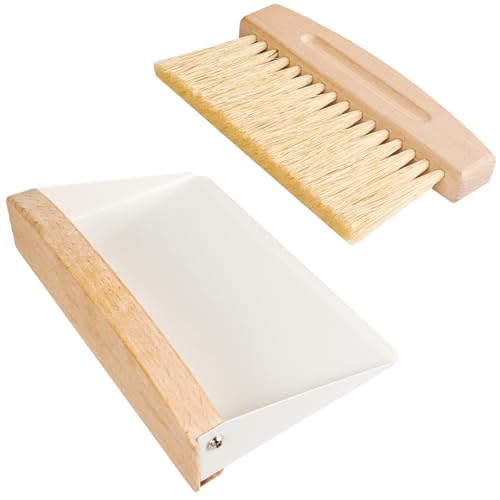 Small Dust Pan and Brush Set, Mini Hand Broom and