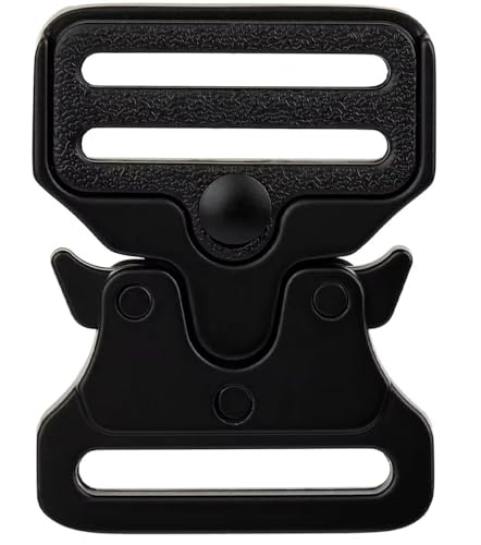 Shenky1 Metall Schnalle für Hundehalsband | 3 cm Breite | Metallschnalle | für Nylongürtel | Schließe | Militärgürtel | Herrengürtel Militär Bundeswehr | für Gürtel 30 mm (Komplett Schwarz)