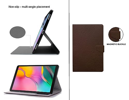 Image of WHITBULL Stylish PU Leather Flip Cover Compatible with Lenovo Tab P12 Pro (12.6 inch, TB-Q706F /TB-Q706Z) (Brown)