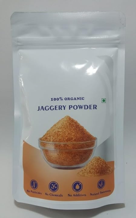 Jaggery Powder, Sugarcane Jaggery, No Chemicals, No Preservatives, No Artificial Colours,Traditionally made, Sharkara Bellam, No Additives - 200g