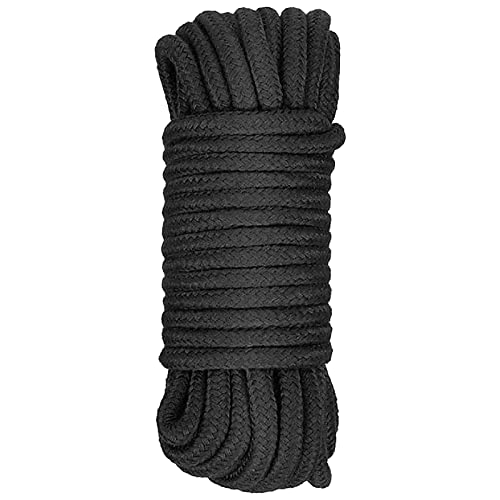 10 Metres Soft Cotton Rope Thick Cotton Cord All Purpose Soft Rope for DIY Craft Projects Hanging Bundling Black