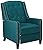 Izaak Tufted Back Fabric Recliner Chair (Dark Teal) from 