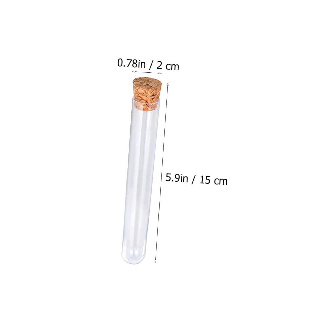 FUNOMOCYA 24pcs Cork Test Tube Test Tube Chemistry Test Tube for Laboratory Experiment Test Tube Scientific Test Small Terrarium Candy Tubes Reusable Test Vials with Caps Test Tubes Plastic