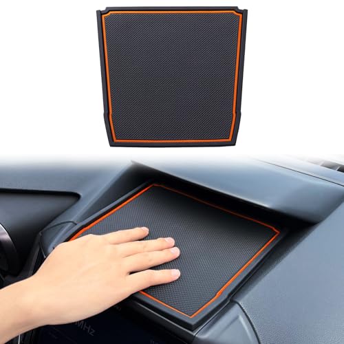 JKCOVER Dashboard Mats Compatible with Subaru Crosstrek/Impreza 2018-2022 2023 and Subaru Forester 2019-2024 Accessories Center Console Liner Mats Inserts Rubber mats Orange