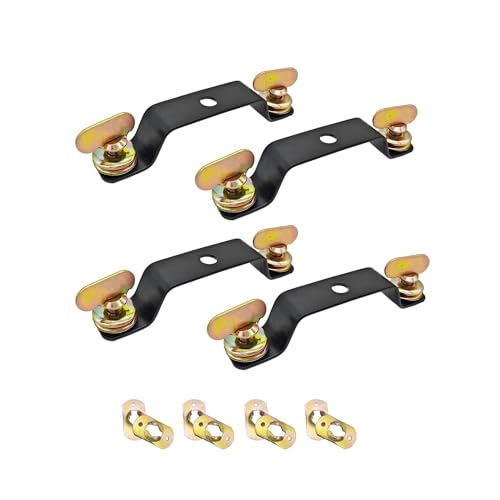 4 Pack Moving Head Light Bridge Connector Truss Clamp Bracket, Stage Light Clamp Quick Lock Connector Bracket, Aperture Diameter 12mm, Connector Spacing Distance 5-1/2 inches (14cm)
