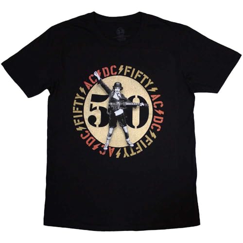 AC/DC Fifty Years Or Emblem T Shirt Size S