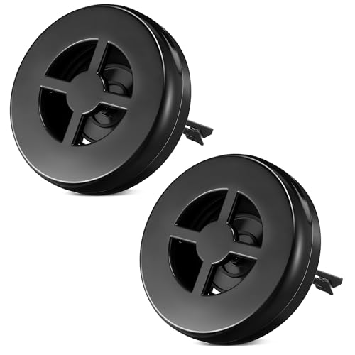 Image of 2 Pack Car Fragrance Holder Compatible with Bath & Body Works Refills (Not Included), Air Freshener Vent Clip or Visor Clip, Refillable Scent Holder, Easy to Open Car Diffuser (Classic Black)