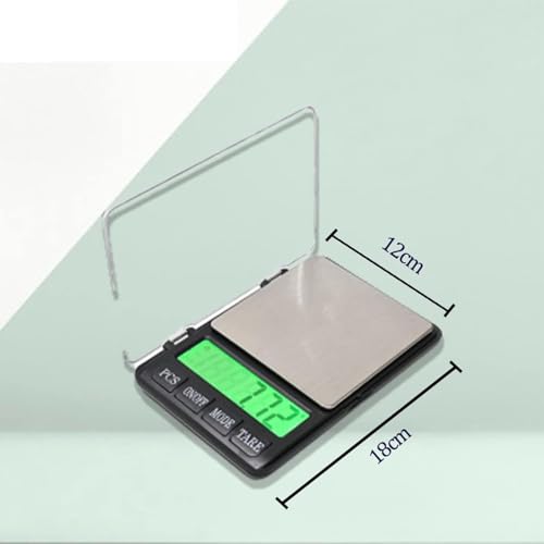 Image of Digital Pocket Weighing Scale - Precise Jewellery Weight Machine Small, Gripit Portable Gold Weighing Machine for Accurate Measurements with Digital Display, Ideal for Gems, Herbs & More (Black).