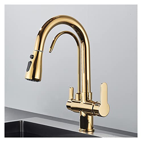 Grue filtrée noire mate pour cuisine mitigeur évier trois voies rotatif ZX J2Z - 2