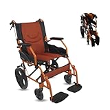 Mobiclinic®, Wheelchair, Folding, Lightweight, Seat 18 in, Two Brake Systems, Folding backrest, Aluminium, Folding footrest, Model Pirámide, Small castors, European Brand, Fixed armrests (41 cm)