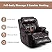 Ketaiyou Rocker Swivel Recliner Chair for Adults, Overstuffed Large Manual Recliner Glider with Massage and Heat, Comfy Soft Fabric Living Room Reclining Sofa Chair (Brown Leather)