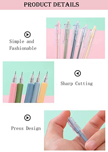 10Pcs Multicolored Craft Cutting Paper Pen Cutter Tool Pp Material Steel Utility Knife Pen Art Utility Precision Blade Knife For Diy Drawing Scrapbooking #TOP2