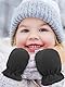 Boyiee 3 Paar Neugeborene Baby und Kleinkind Winter Fäustlinge Handschuhe Fleece (Schwarz, 6-18 Monate)