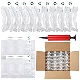 200 Stück Verpackungsmaterial Füllmaterial für Pakete inkl. Pumpe - Stoßfeste Verpackungschips Alternative als Luftpolster Luftkissen, Aufblasbare Schutzbeutel zum Versand von Waren, 10x20cm