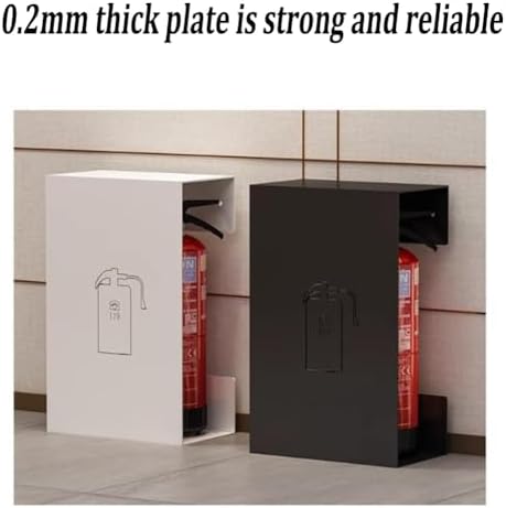 Freestanding Metal Fire Extinguisher Cabinet, Durable Storage Box for Fire Safety (Black, Size: D-35X20X55) - Ideal for Home, Office, and Industrial Use