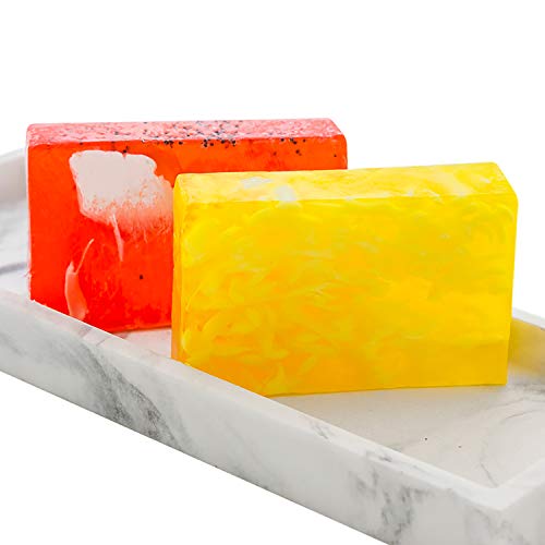 Premium European Natural Hand & Bath Soaps, Watermelon & Grapefruit, 2 Colorful Scented and Handmade Bars by Spalvoti Kvapai