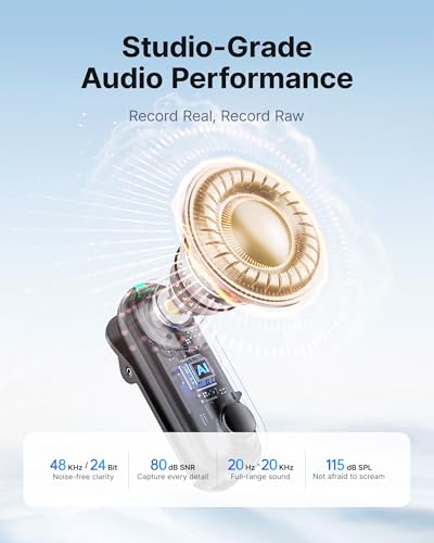 boya magic wireless mini microphones for iphone 15-16android 4 form-in-1 mic 7g lightweight ai noise reduction 48khz24bit app control 328ft range microphone for recording stand not included