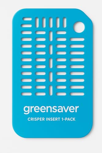 Greensaver Crisper Insert 1-Pack – Extend Produce Freshness, Absorb Ethylene Gas, Keep Fruits and Vegetables Fresh Longer – Refrigerator Crisper Drawer Filter Replacement for Optimal Food Storage 1115