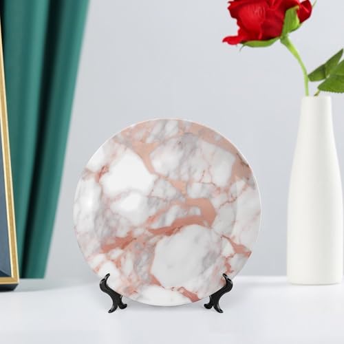 Plato decorativo de porcelana 7 pulgadas blanco miniatura 6