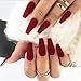 Produktbild Mayelia Matt Drücken Sie auf Nägel rot Sarg Falsche Nägel 24 Stk Falsche Fingernägel für Frauen und Mädchen