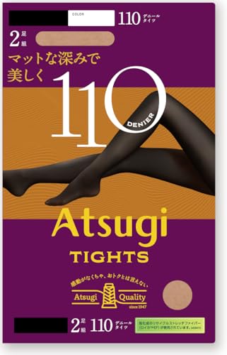 アツギ アツギタイツ マットな深みで美しく 110デニールタイツ 2足組