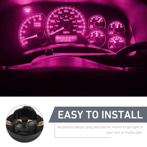 10 unidades luz LED T10 rosa para tablero de auto miniatura 4