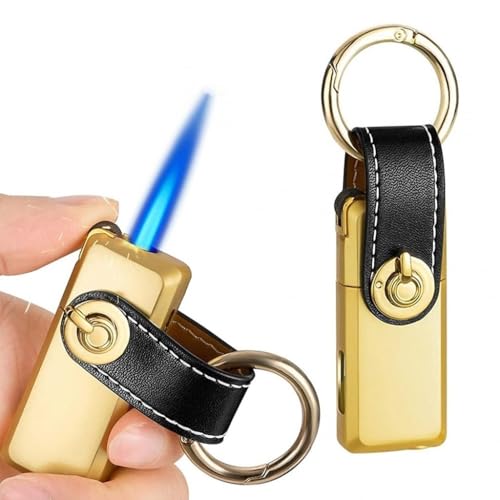 Encendedor con llavero metálico recargable con butano miniatura 1
