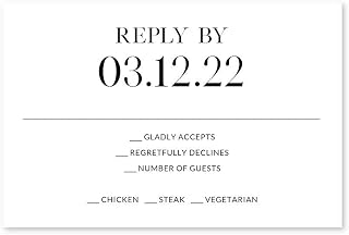 WEDDINGSTAR Custom Wedding RSVP Cards - Modern Love - Horizontal
