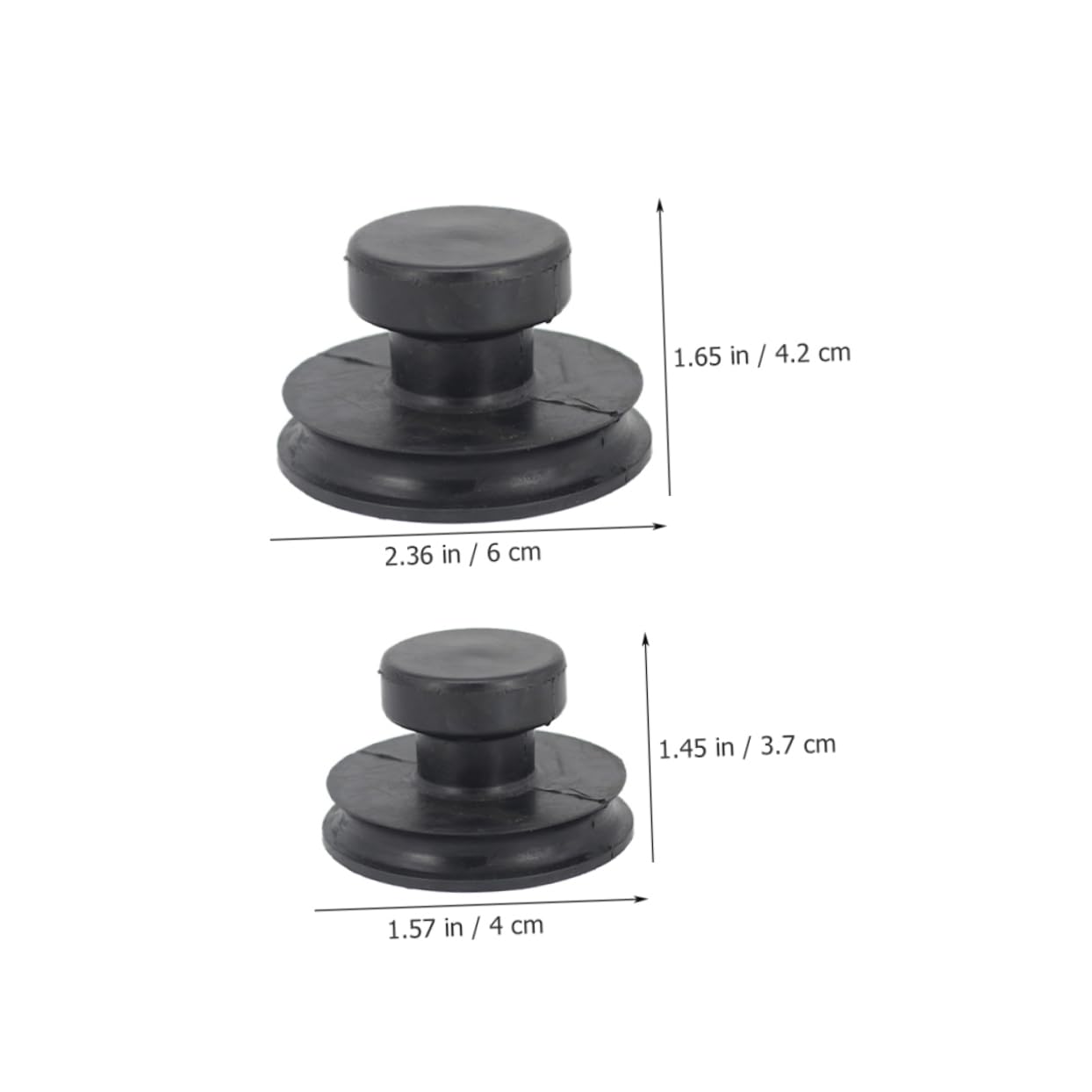 Lot de 2 ventouses en caoutchouc pour bols chantants - 40 mm - 60 mm - Ventouses stables pour bol chantant tibétain - et détente
