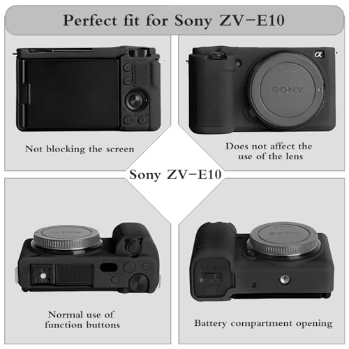 HUADU Protetor de tela (3 + 1 pacote) compatível com câmera Sony Alpha ZV-E10 Vlog, filme de vidro t