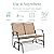 Best Choice Products 2-Person Outdoor Patio Swing Glider Steel Bench Loveseat Rocker for Deck, Porch w/Textilene Fabric, Steel Frame - Brown