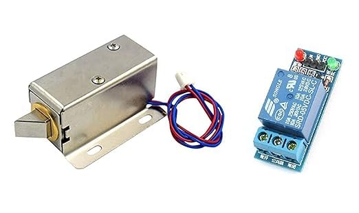 TESTIN ELECTRONICS DC 12V Solenoid Electronics Lock with Single Channel Relay Module 5 Volt Combo of Solenoid Lock and Single Relay (Set of 1)-image-34