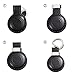 2 Pack KEEPXYZ Genuine Leather Keychain Holder Compatible with Airtag, Secure for Air Tag Keychain Holder Case Cover Key Chain Ring Accessories - Black V2.0
