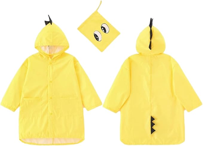Amazon レインコート キッズ 子供用 恐竜 怪獣 80 130cm かわいい 可愛い カッパ 雨がっぱ レインウェア レインポンチョ 雨具 携帯 旅行 防水 撥水 保育所 保育園 幼稚園 小学生 小学校 低学年 男の子 女の子 幼児 収納袋 目玉 レインウェア