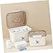 Ipetboom Dual-Layer Portable Medicine Storage Box Household First Aid Chest Lid Moisture-Proof Emergency Organizer for Family Use