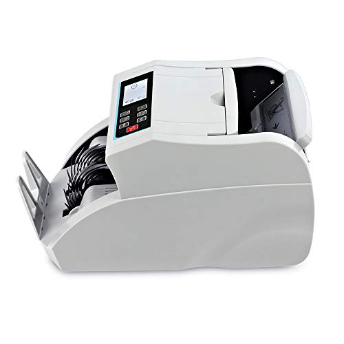 Bill Counter UV/MG Detection Money Counter Cash Counting Machine Banknote Counter Selected Single Denomination for US Dollar to Calculate The Total Monetary Value(Grey+LCD Display) - Thumbnail 3