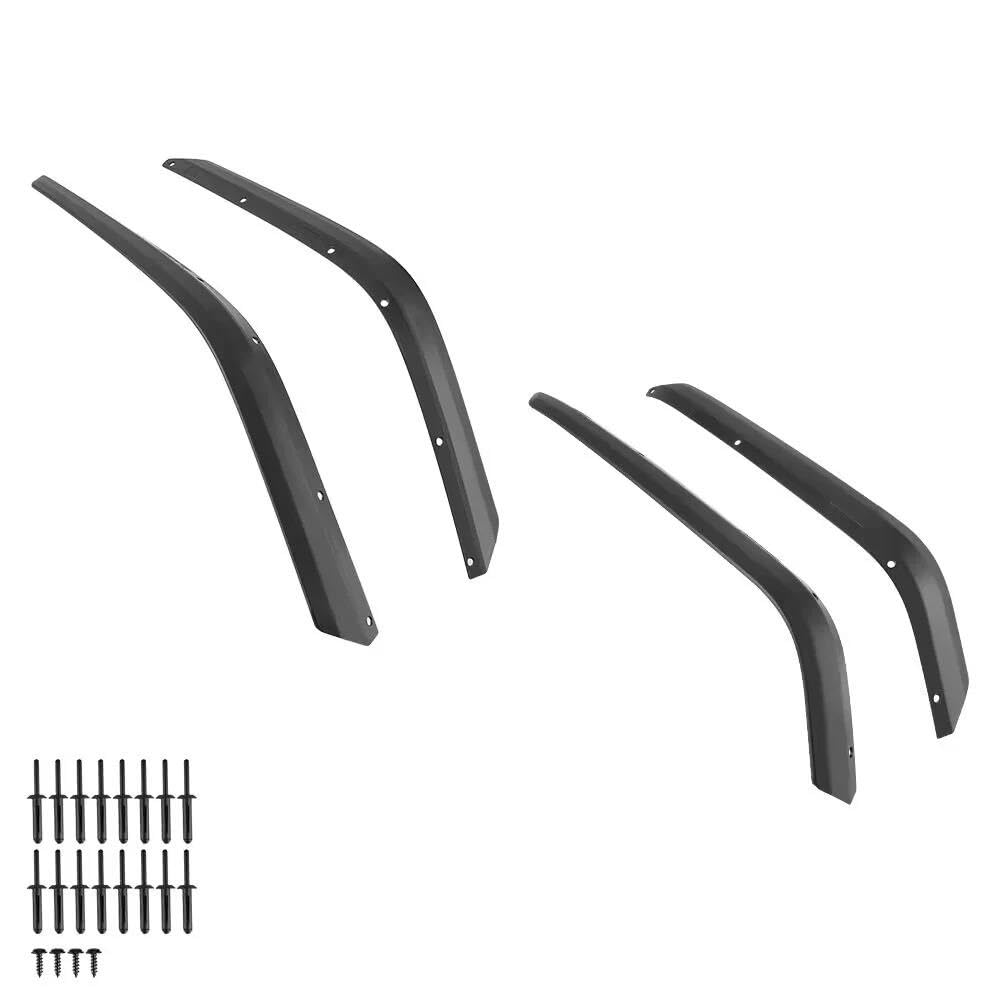 Sourcil Roue Voiture Lot De 4 Élargisseurs d'ailes en ABS Noir Tout-Terrain pour Jeep pour Wrangler pour JK 2007-2017 - Protecteur De Roue Plus Large