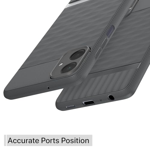 Image of Pikkme Back Cover for Samsung Galaxy M05 / A05 / F05 Camera Protection 3D Hexa Cube Design Silicone Protective Bumper Case (Grey)