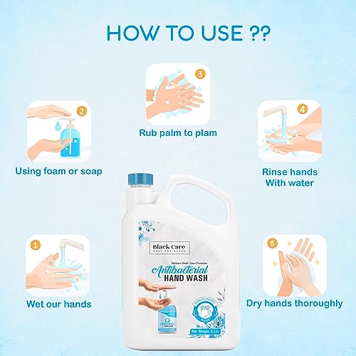 Black care Liquid Handwash Refill Pack | Anti-Bacterial Handwash Liquid- 5 L | Soft on Hands - Image 6