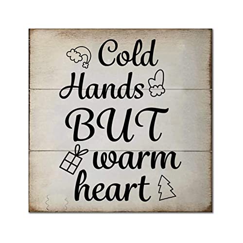 Plaque murale en bois Cold Hands finition artisanale suspension vintage haut de gamme