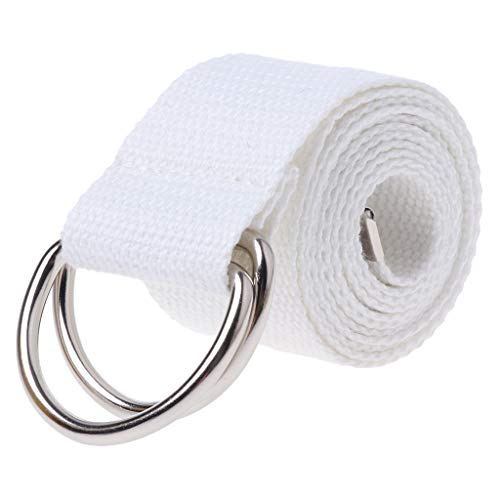 MOMOJIA Waist Belt, Teenager Boys Girls Students Double Buckle Waist Belt Canvas Solid Color