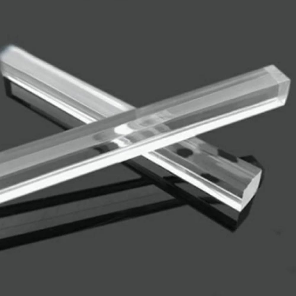 LKLNCXC Plastic rod Acrylic Round Bar Rods, Square 8x8mm-50x50mm 500mm/20in Pack of 2(10 * 10mm)